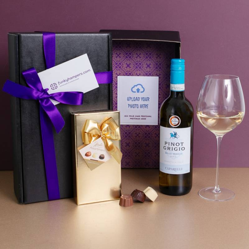 White Wine And Chocolate PicBox Hamper